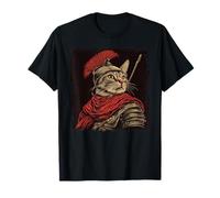 SPQR Empire Roman Legion Gato Guerrero gráfico japonés Camiseta