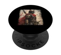 SPQR Empire Roman Legion Gato Guerrero gráfico japonés PopSockets PopGrip Adhesivo