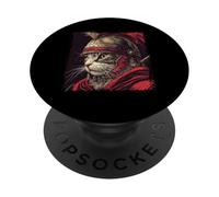 SPQR Empire Roman Legion Gato Guerrero gráfico japonés PopSockets PopGrip Adhesivo