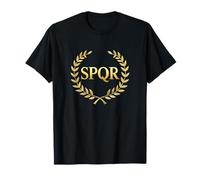 SPQR Estilizado Diseño Romano Laurel Historia Entusiastas Camiseta