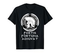 SPQR Fortis Fortuna Adiuvat Casco de Centurion Romano Camiseta gráfica económica, Hombre, Negro, M