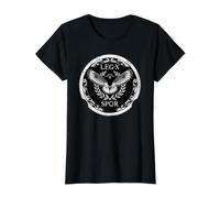 SPQR Legio X Águila Romana Camiseta gráfica económica, Mujer, Negro, XL