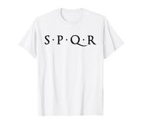 SPQR SENATUS POPULUS QUE ROMANUS REPÚBLICA ROMANA ROMA NEGRO Camiseta