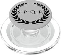 SPQR SENATUS POPULUS Que ROMANUS REPÚBLICA Romana Roma Negro PopSockets PopGrip para MagSafe