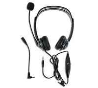 Spracht ZUM350B - Auriculares estéreo Multimedia (3,5/2,5 mm, binaural), Color Negro