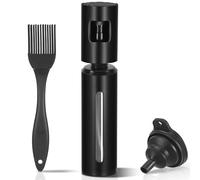 Spray Aceite Cocina Kit, 100ML Pulverizador Aceite Spray, Acero Inoxidable Dosificador Aceite Spray, Espray para Aceite con Embudo y Cepillo de Copa, Control Fino del Petróleo Rociador Aceite Spray