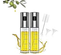 Spray Aceite de Cocina, Pulverizador de Aceite, Pulverizador de Aceite en Spray, 2PCS con 1 Brocha 2 Embudo Aceitera Spray en Pulverizador Pulverizador Aceite Spray Freidora Aire