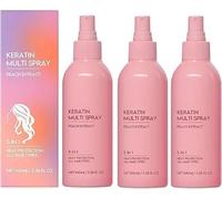 Spray Acondicionador sin Enjuague con Queratina 5 en 1, Bruma Capilar Ligera, Hidratante y Nutritiva, Antifrizz, Fragancia de Larga Duración para Cabello Seco y Dañado