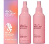 Spray Acondicionador sin Enjuague con Queratina 5 en 1, Bruma Capilar Ligera, Hidratante y Nutritiva, Antifrizz, Fragancia de Larga Duración para Cabello Seco y Dañado