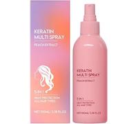 Spray Acondicionador sin Enjuague con Queratina 5 en 1, Bruma Capilar Ligera, Hidratante y Nutritiva, Antifrizz, Fragancia de Larga Duración para Cabello Seco y Dañado