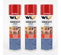 Spray adhesivo en aerosol, 3 x 500 ml, fuerte spray adhesivo para madera, metal, tela, plástico y papel, sin ácidos, versátil, sin burbujas y permanente