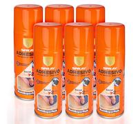 Spray Adhesivo Multisuperficie 400ml - Pegamento en Spray Multiuso Seca en 2 minuto, Resistente a la Humedad (Pack 6)