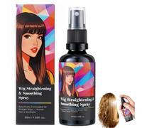 Spray alisador y suavizante para pelucas, fórmula hidratante ligera, efecto volumen antiencrespamiento, acabado brillante no graso, solución rápida para el peinado (1pcs)