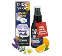 Spray almohada para dormir [Duerme bien] Lavanda - Naranja - Manzanilla, Spray relajante para dormir profundamente - 100% natural - Fabricado en Italia