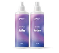 Spray ambientador para ambientes y tejidos, 2 x 200 ml, desodorante intenso, refresca las prendas y elimina los malos olores, no mancha ni deja halos (activo)