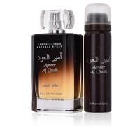 Lattafa Set de regalo Ameer Al Oudh – Agua perfumada 100 ml + desodorante 50 ml