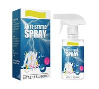 Spray antiestático de 60 ml, removedor antiestático para ropa, textiles, cabello, suavizante de telas suave, 1 pieza eliminador de olores, fácil de llevar, oficina en casa