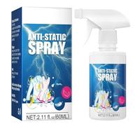 Spray Antiestático para Ropa, Anti Static Spray, Sprays-Antiestático para Tejidos, Sprays-Antiarrugas Ropa con Efecto Antiestático, Eficaz Reduce La Electricidad Estática, 60 ml
