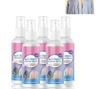 Spray antiestático, spray antiestático de 100 ml, spray antiestático, antiarrugas para ropa, reduce la carga estática, spray antiestático para ropa, textiles, muebles y coche (5P)