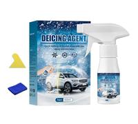 Spray Antihielo para Parabrisas de Coche - Kit de Eliminación Rápida de Hielo Nieve 60ml | Descongelador de vehículos con esponja toalla, ideal para el cuidado de coches camiones en invierno
