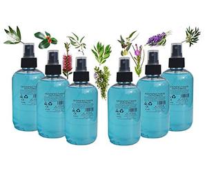 SPRAY ANTIVIRICO DESINFECTANTE PACK 6 UNIDADES 250ML 100% Natural 10 Aceites Esenciales. Limpiador Hidroalcohólico, piel, mascarillas, textil, superficies y aparatología