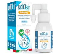 Spray Auricular para Eliminación de Cerumen 50ml - UdiClair SoftSpray Prevención y Eliminación de Tapones de Cera Adultos Ancianos Niños 0% Alcohol - Solución Isotónica con Manzanilla Hecho en Italia