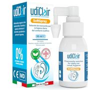 Spray Auricular para Eliminación de Cerumen 50ml UdiClair SoftSpray Solución Isotónica Manzanilla Sin Alcohol para Eliminar y Prevenir Tapones de Cera Ancianos Adultos Niños Made in Italy