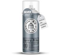 Spray.Bike KEIRIN - Pintura en spray para bicicleta con efecto brillante. muy fácil de usar (Flake Silver)