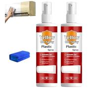 Spray Blanqueador para Plásticos Amarillentos: Restaurador para Renovar y Aclarar Electrodomésticos y Muebles; Limpiador Multisuperficies para Neveras y Plásticos del Hogar (2Piezas)