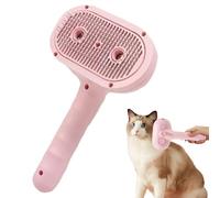 Spray Brush Cats, Dog Massager Grooming Steamer, 7,48 x 4,33 x 2,68 pulgadas, Pet Mist Comb, Soothing Feature, Ergonómico Soft Handle for Cat Lovers, Family Pets Care, White and Pink