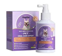 Spray Bucal para Perros, Spray Limpiador Oral para Mascotas, Spray de Cuidado Bucal Para Perros y Gatos, Enjuague Bucal de Limpieza Bucal, Aliento Fresco Comestible, Elimina la Placa y el Sarro 50ml