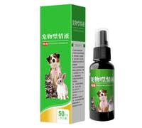 Spray calmante para mascotas - Prohibido antiestrés natural, fórmula segura no tóxica de 50 ml, relajante | Comportamiento del perro y gato Calmador visitas veterinarias de viaje