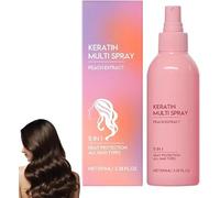 Spray capilar de queratina 5 en 1, acondicionador sin enjuague hidratante instantáneo, cuidado alisador con queratina, suaviza y nutre todo tipo de cabello. (1 Pcs)