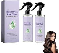 Spray Capilar de Romero y Agua de Arroz, Spray Voluminizador sin Enjuague para Cabello Suave y Brillante, Reparador del Cabello Reparador