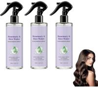 Spray Capilar de Romero y Agua de Arroz, Spray Voluminizador sin Enjuague para Cabello Suave y Brillante, Reparador del Cabello Reparador