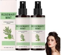 Spray capilar fortalecedor de romero y menta, spray de aceite y sérum hidratante para el cuidado del cuero cabelludo; tratamiento hidratante y suavizante para un cabello brillante