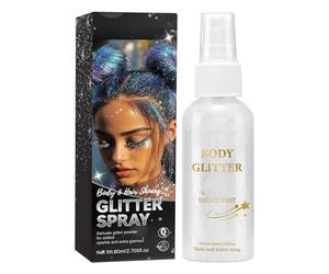 Spray con brillo corporal - botella de niebla brillante, maquillaje luminoso brillo - liviano para trajes de fiesta, festival, de vestuario, eventos nocturnos, arte radiante, expresión de estilo