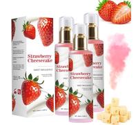 Spray corporal de fresa para mujer, fragancia duradera para el cuerpo, leche de fresa para el cuerpo, aroma a tarta de queso, fragancia duradera, dulce y seductora, dulce sueño de fresa en tu piel (3