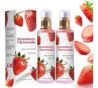 Spray Corporal de Leche de Fresa, Bruma Corporal de Fresa con Fragancia Duradera, Bruma Hidratante de Rápida Absorción, Perfume de Fresa para Mujer, Disfruta de un Aroma Refrescante (2pcs)