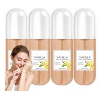 Spray corporal de vainilla para mujer, niebla perfumada para el cabello y el cuerpo de larga duración con ligero aroma, perfume hidratante para piel de vainilla, spray aromático para el cabello
