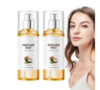 Spray corporal de vainilla y coco para mujer, spray corporal y cabello de larga duración, fragancia refrescante e hidratante, fragancia ligera para cada día, tamaño de viaje de 88 ml (2 unidades)