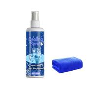 Spray corporal refrescante, 100 ml, con frío instantáneo, no graso, refrescante, spray de refrigeración para la piel para el verano, para exteriores, parque, picnic, senderismo, camping y deportes