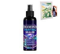 Spray de acabado de pintura de gemas, con fijación fuerte de secado rápido, 100 ml, sello brillante, spray de arte de diamante, fórmula de capa transparente, para manualidades, bricolaje,