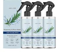 Spray de agua de romero y arroz para el crecimiento del cabello, spray de volumen para el cabello, suero hidratante y fortalecedor para el cabello, hidratante profundo, no graso, para hombres y