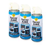 Spray de Aire Comprimido 400ml para Limpar Teclado, Ordenador, Cámara - Aire para Limpieza (Pack 3)