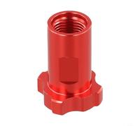Spray de aluminio para adaptador M16x1, accesorio de pulverizador sin aire anodizado rojo con rosca interior y exterior, conector de olla para pulverización automotriz e industrial (dientes interiores