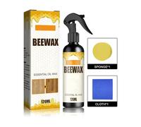 Spray de cera de abeja micro molecularizada natural con esponja + paño, limpiador de cera de abejas, limpiador y limpiador de muebles de cera de abejas, spray de cera de abejas para suelos de muebles