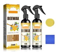 Spray de Cera de Abeja Micromolecularizada Natural,Cera de Pulido Multiuso,Limpiador de Ceras de Abeja,Abrillantador de Muebles de Ceras de Abejas,Pulimento Para Muebles En Wax Abejas,120ML*2 Piezas