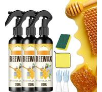 Spray de cera de abeja micromolecularizada natural, spray de cera de abeja molecularizada, spray de pulido de muebles de cera de abeja natural, pulido de muebles de cera de abejas y limpiador (3