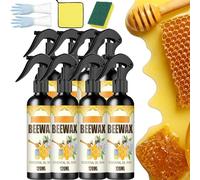 Spray de cera de abeja micromolecularizada natural, spray de cera de abeja molecularizada, spray de pulido de muebles de cera de abeja natural, limpiador de muebles de cera de abejas (8 piezas)